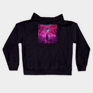 Neon Pink Stranger Kids Hoodie